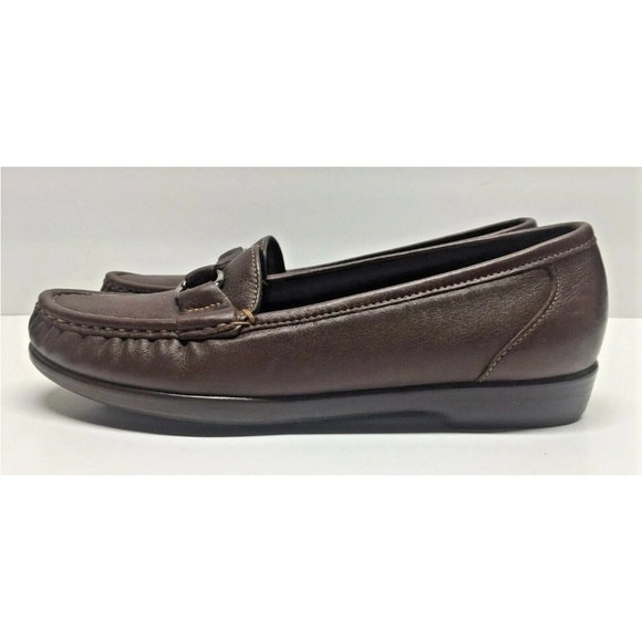 EUC SAS Jewel Women's Loafers Brown Leather Slip-On Size 7.5N Made in USA - Picture 5 of 11